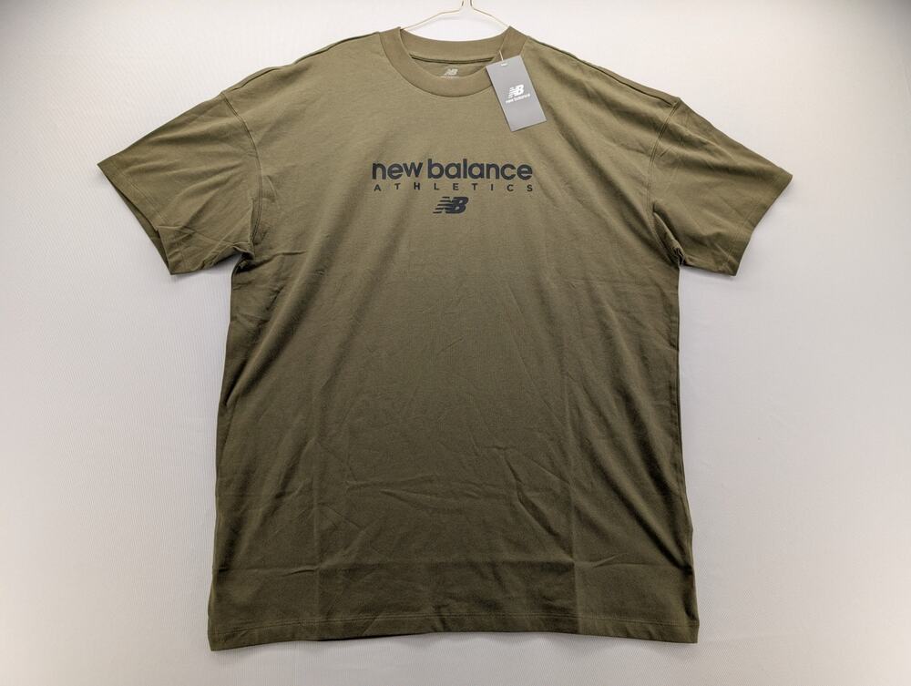 NWT New Balance Athletics Cotton T-Shirt in Olive Green size Large
